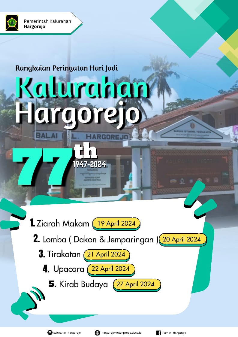 Yuk, Ikuti dan Ramaikan Peringatan Hari Jadi Hargorejo ke-77